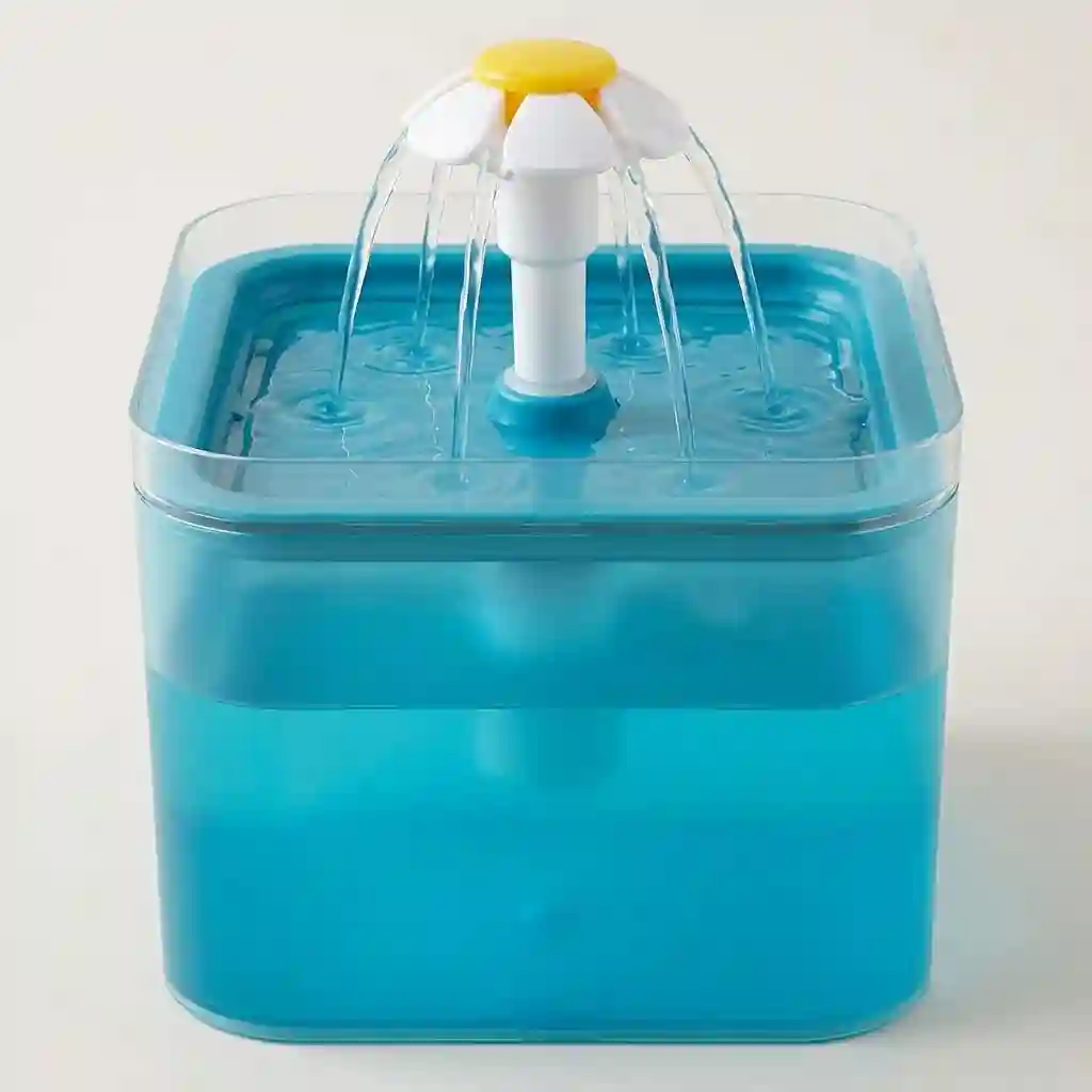 Aonboy 2L green cat water fountain with LED light and 3 flow modes